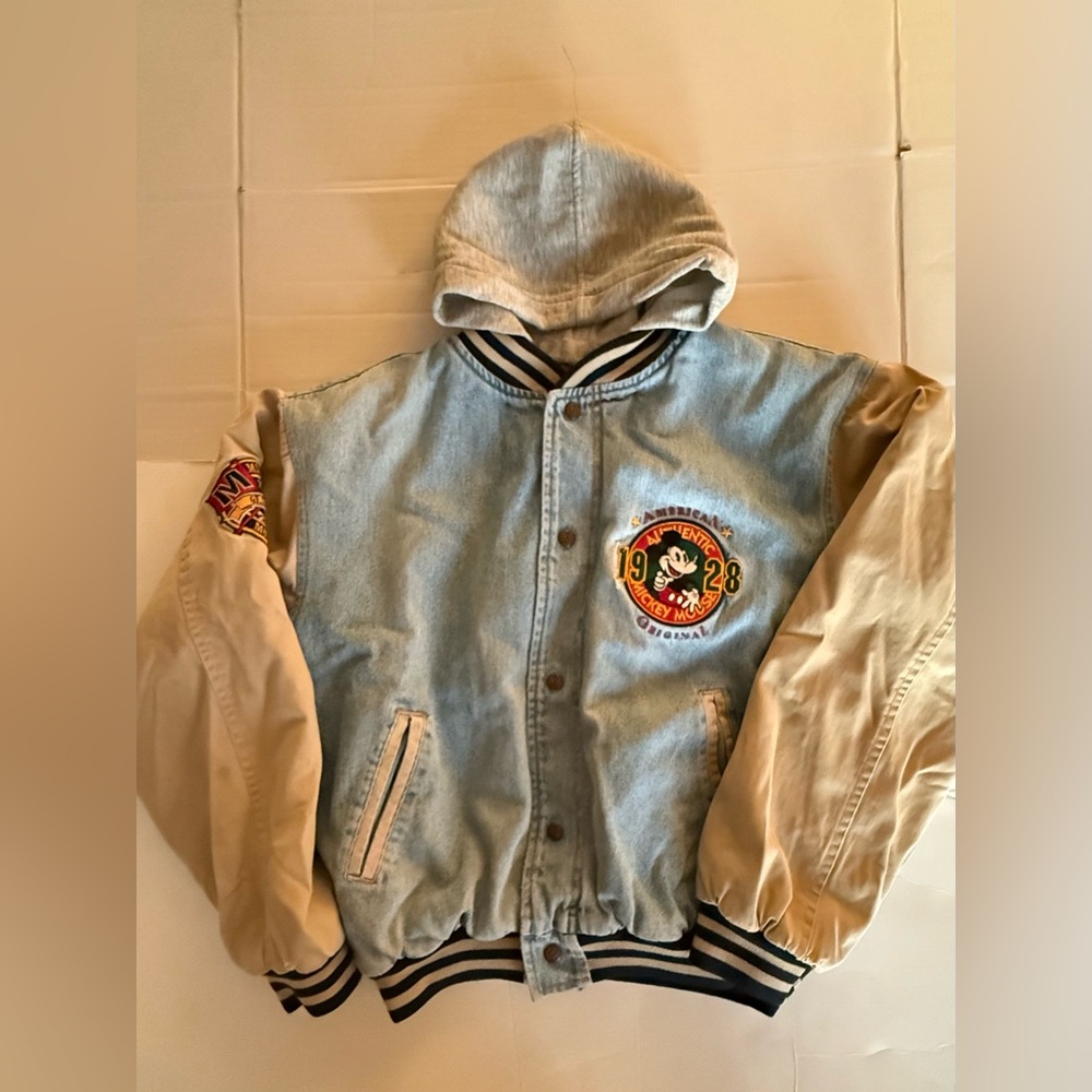 Vintage Disney Store Mickey Mouse League 1928 Champions Jacket Mens Size Small - Picture 4 of 15